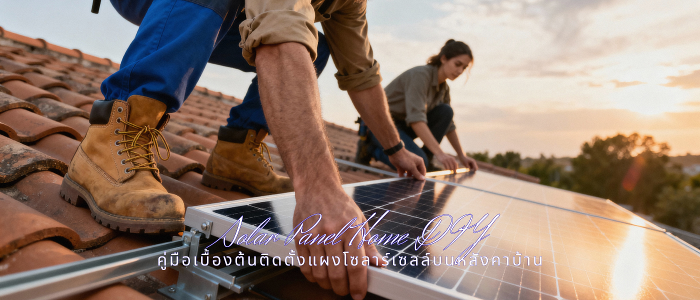 Solar Panel Home DIY – คู่มือเบื้องต้นติดตั้งแผงโซลาร์เซลล์บนหลังคาบ้าน